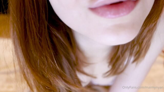 Maimy ASMR closeup lips and face, seductive ASMR roleplay tease