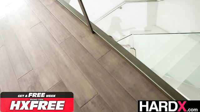 Chanel Camryn in underwear on stairs, get free week HardX