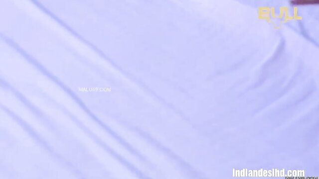 Newlywed Indian couple suhagrat first night sex in sheer purple lingerie