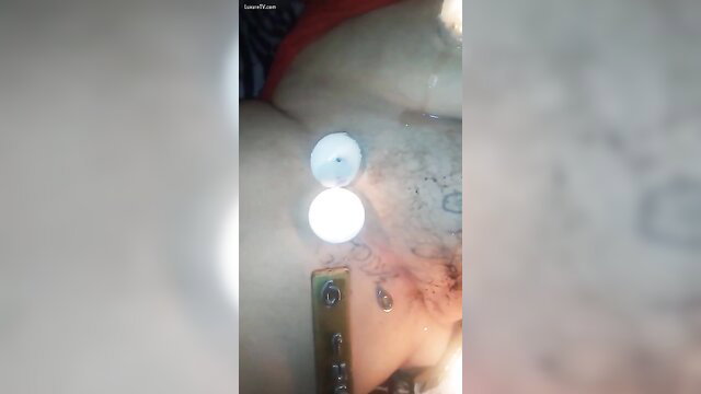 WhoreGoddess screams as flaming lighter burns her shaved pussy mound
