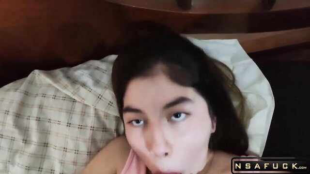 Skylar Vox POV closeup mouth open ready for deflowering by best friend