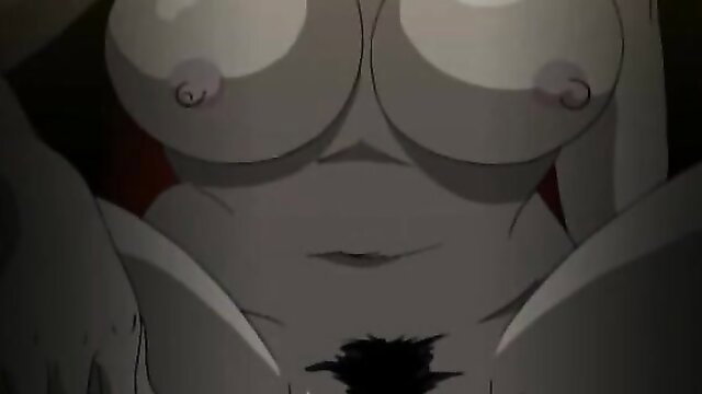 Stepmother's Sin Gibo Ep.2 hentai closeup of pale huge tits and shaved pussy