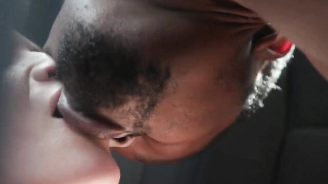 Alison Rey passionately kissing black man in steamy office encounter