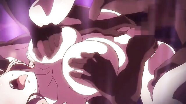 Hentai princess gangbanged by multiple dark hands on pale body