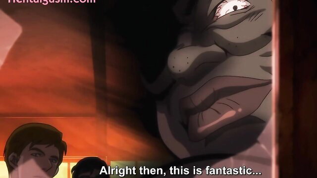 Intense anime hentai scene from Tsuma Neturi 3 with glaring teacher close-up