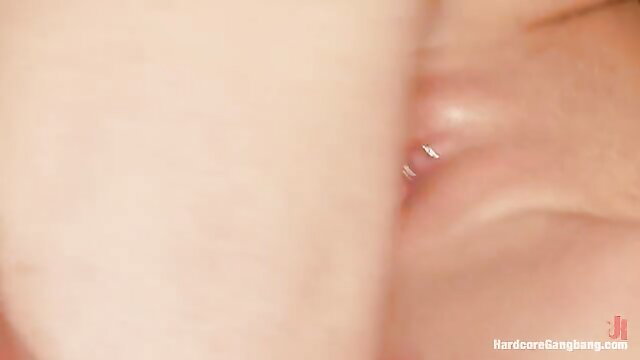 Zoey Monroe closeup pussy penetration in hardcore gangbang