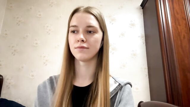 Lindseysimco new shy young 18 skinny teen in hoodie closeup