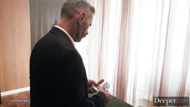 Rissa May suited daddy counting cash in hotel room - Deeper