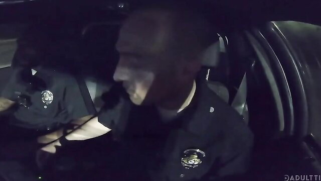 Katya Rodriguez kneels sucking huge dick in dark car POV