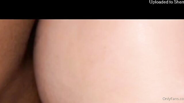 Miss Throat Goat's huge pale ass cheeks in tight thong, OnlyFans tease