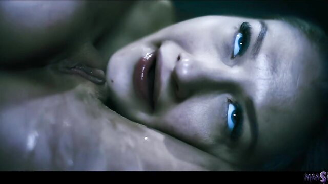 Amirah Adara wet face cumshot closeup in PARASITED orgy