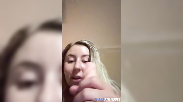 Jaylie Tori making a kissy face with a finger near her mouth