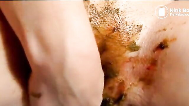Dirty Barbara closeup of messy creampie pussy dripping cum and fluids