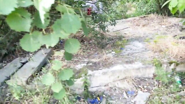 Gina Gerson caught pissing outdoors in wild nature fuck part 1