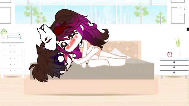 Michael x Vanny fursuit yuri cuddling in lingerie, shooshtime thumbnail