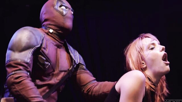 Deadpool Seth Gamble grabs screaming Kenna James in comic book porn