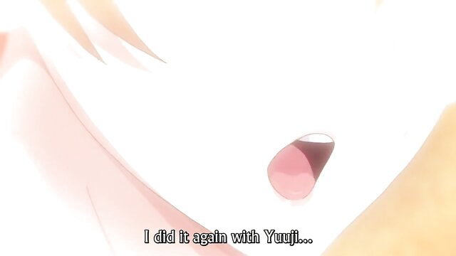 Blushing hentai teen with huge tits confesses fucking stepbrother Yuji