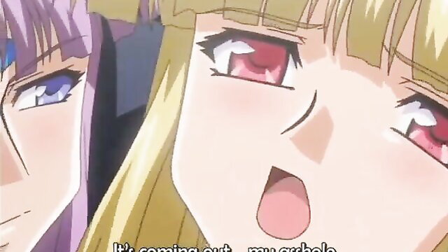 Busty blonde valkyrie hentai with slime from pussy, shocked face