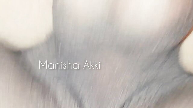 Blurry closeup of Manisha Akki's big pale tits in sexy gray top, Sri Lankan amateur wife
