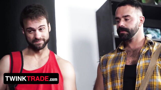 Gabriel Clark & Teddy Torres with twinks in hot stepdad scene