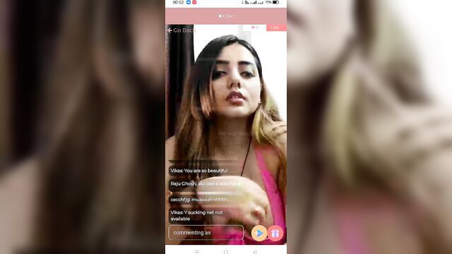 Jhea Bhattacharya sexy pink dress tease on phone screen