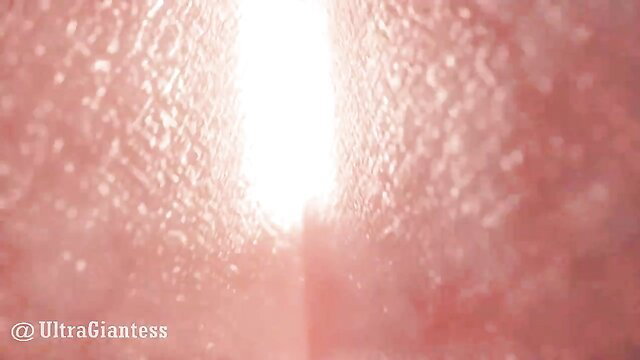 Giantess close-up pussy view with glowing light animation
