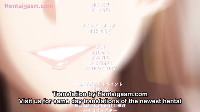 Busty anime girl in lingerie, censored hentai closeup