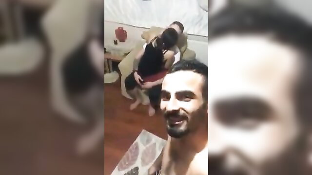 Naughty Arab housewife humped by spouse and swingers in hot group action