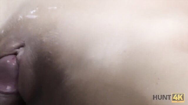 Closeup of woman's wet shaved pussy and ass in hardcore video thumbnail