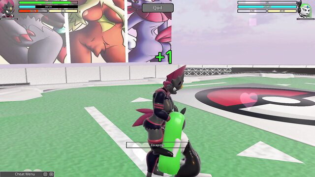 Weavile dominates Meloetta in Heroine Rumble 2 hentai fight sex