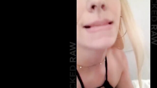 Blonde white girl smiling closeup in freaky vacation thumbnail