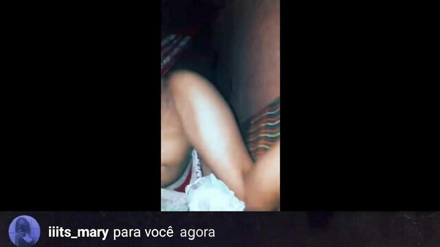 Brazilian cam girl Mary spreads legs showing pussy closeup