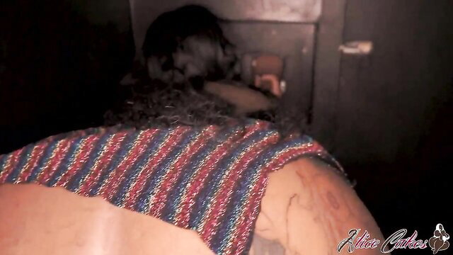 Amateur ebony woman first time gloryhole in swingers club