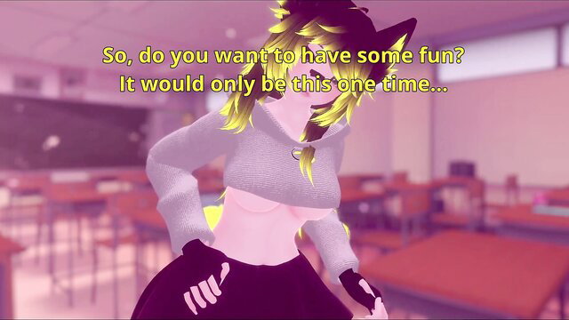 MaxiTheMuse fox girl hooligan teases tits in sweater, sexy fun invite