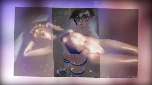 3D anime girls with glasses nailed hard in hentai compilation