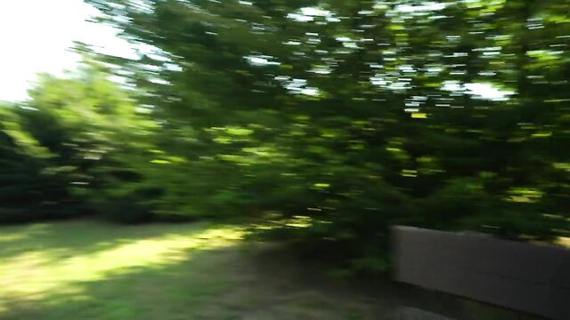 Nerdy cowsik in glasses smoking first time in lush green yard