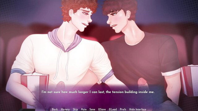 Maayon Plays homo buddies building tension, palms sync in movie theater