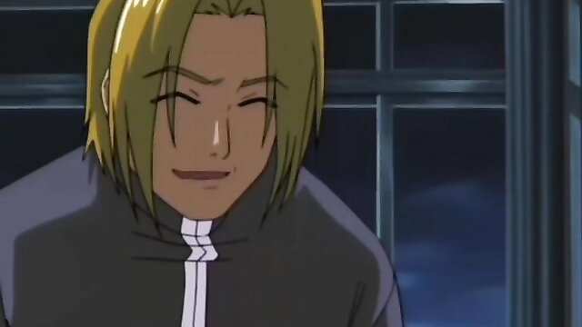 Blonde hentai teen smirks in dark room, Voyeur's Digest anal gangbang