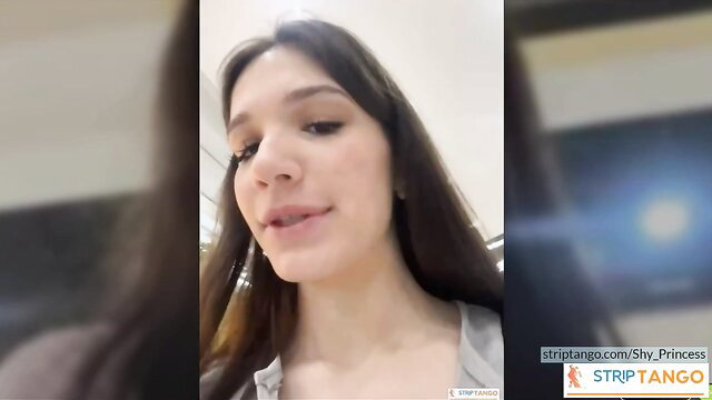 Shy Princess closeup face on stripTango live cam show