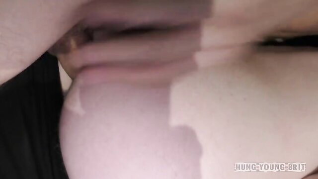 Hung Young Brit twink gets bareback creampie facial closeup