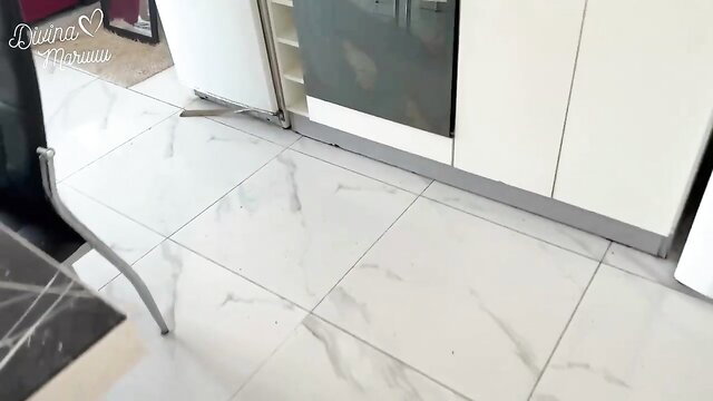 Amateur POV anal closeup on kitchen floor HD video thumbnail