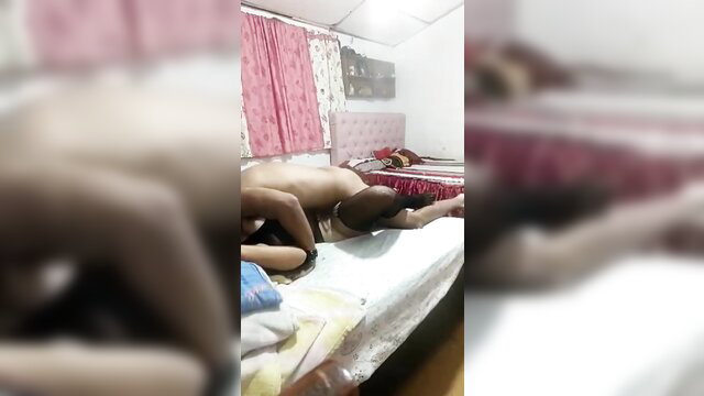 Nude black stepmom naps naked on bed in taboo stepson video