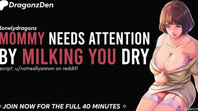 LonelyDragonzASMR's busty MILF mommy milks you dry in lingerie