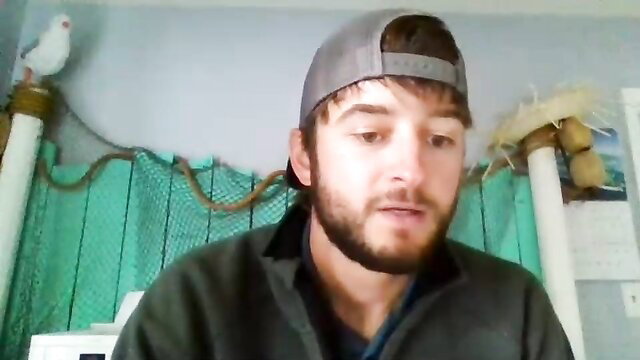 Young Asian bearded guy in cap and hoodie, gay amateur thumbnail