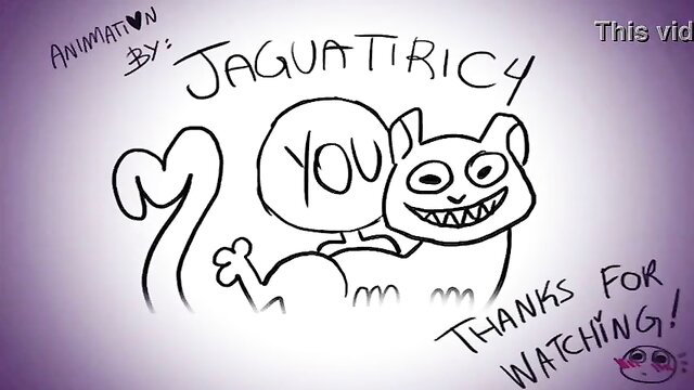 Cute cartoon cat hugging you thanks for watching Genshin Mona porn