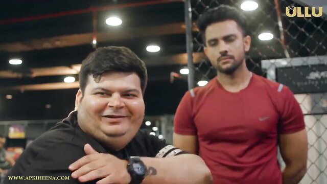 Chubby Indian man and muscular guy in gym, Ullu web series thumbnail