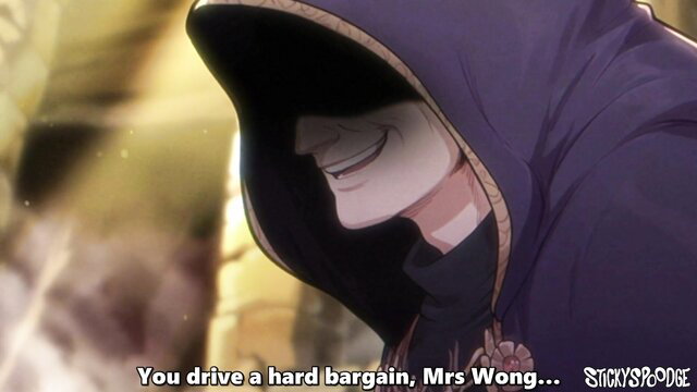 Ada Wong hooded anime intro closeup from RE4 parody film