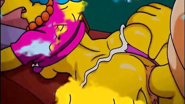 Marge Simpson cheating wife fucked doggystyle by Homer