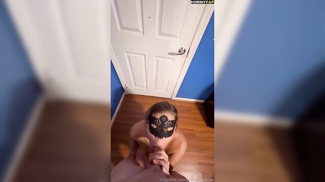Avery Leigh masked POV blowjob nude on knees leaked video