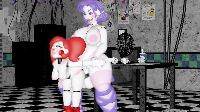 Futanari Ballora fucks daughter Circus Baby FNAF hentai